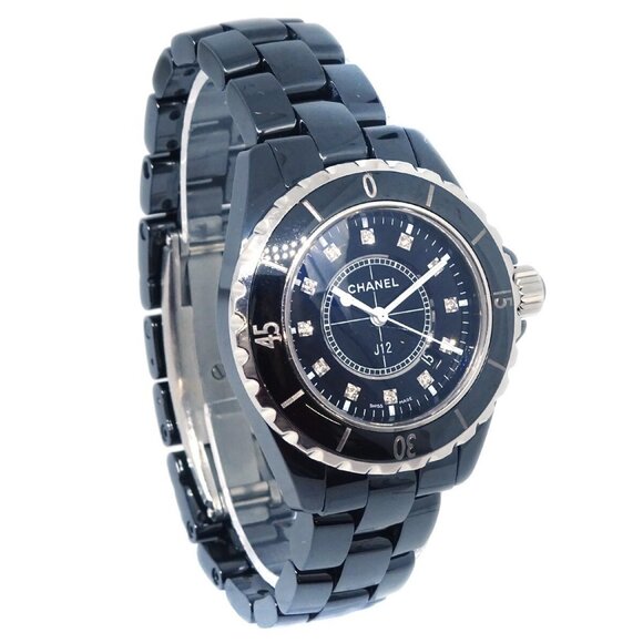 Chanel Ref.H1625 J12 Quartz 33mm Watch Ceramic Diamond 143417 - Picture 2 of 7